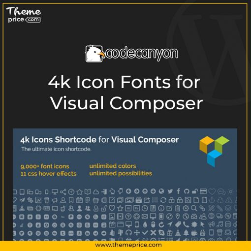 4k Icon Fonts for Visual Composer