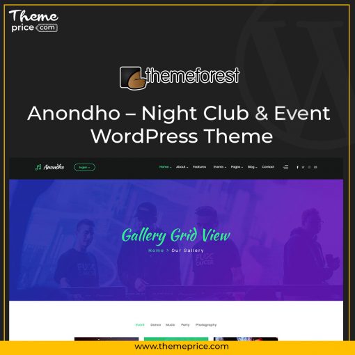 Anondho Night Club & Event WordPress Theme