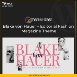 Blake von Hauer Editorial Fashion Magazine Theme