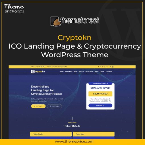 Cryptokn ICO Landing Page & Cryptocurrency WordPress Theme