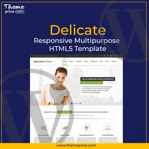 Delicate – Responsive Multipurpose HTML5 Template