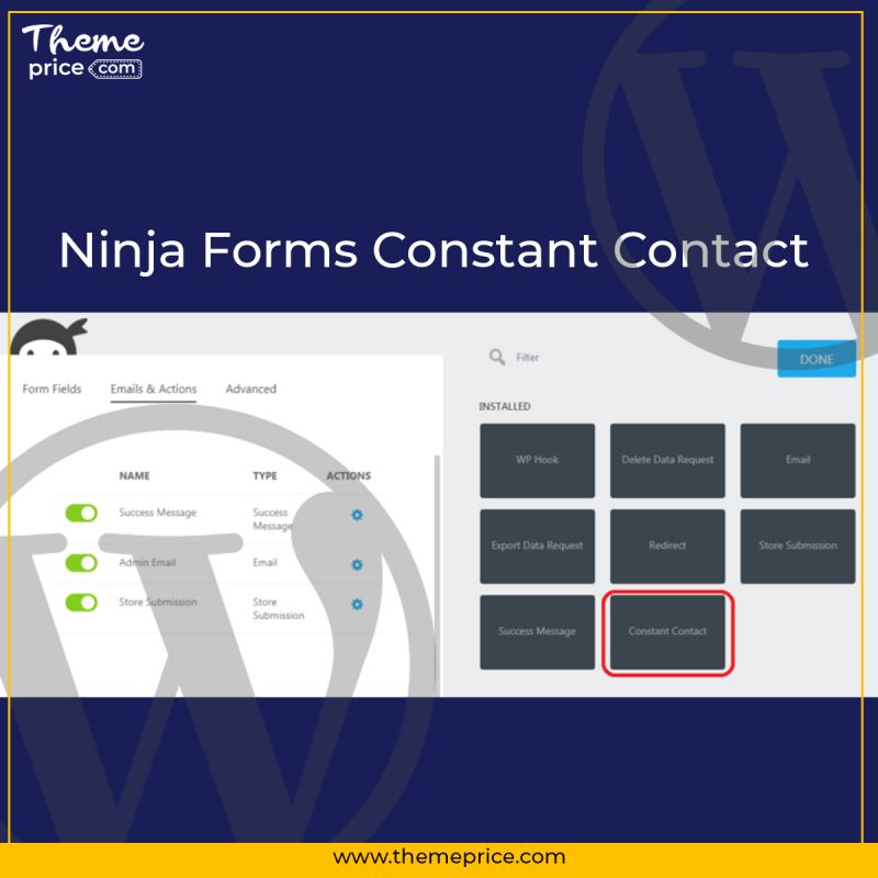 Ninja Forms Constant Contact Not Nulled