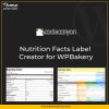 Nutrition Facts Label Creator for WPBakery