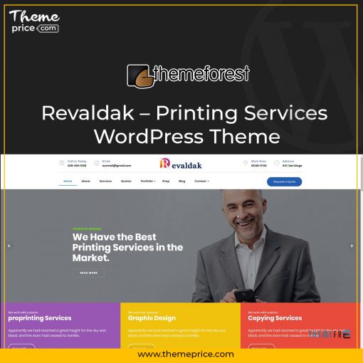 Revaldak Printing Services WordPress Theme