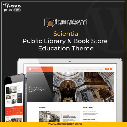 Scientia Public Library & Book Store Education Theme