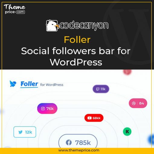 Social followers bar for WordPress – Foller