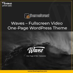 Waves Fullscreen Video One-Page WordPress Theme