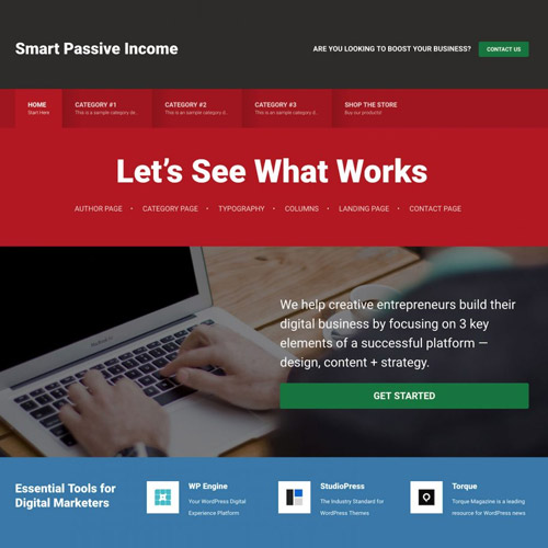 StudioPress Smart Passive Income Pro Genesis WordPress Theme